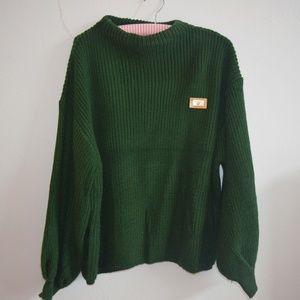 Green knitted Sweater